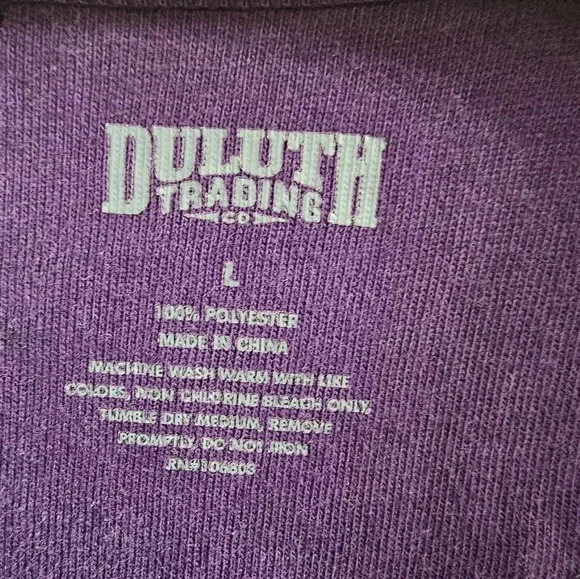 Duluth Trading Co Frost Lake Fleece Pullover Women's L Purple 1/4 Snap - Picture 2 of 5
